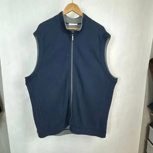Tommy Bahama Men's Dual-Tone Gray and Navy Vest - Picture 2 of 8